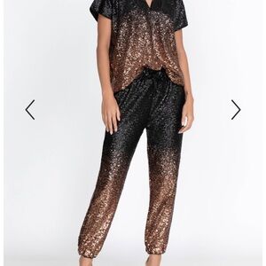 Johnny Was, Sequin Gold Jett Jogger. Size S